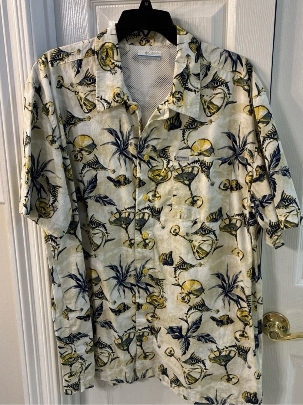 Columbia PFG Martini & Marlin Men’s Vented Fishing Shirt SZ L